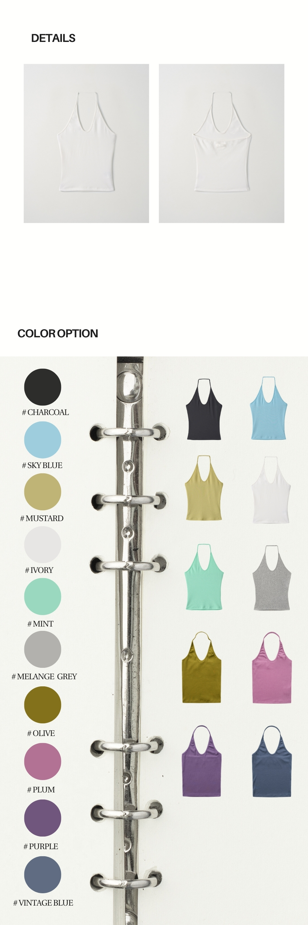 CURVE HALTER SLEEVELESS (IVORY)