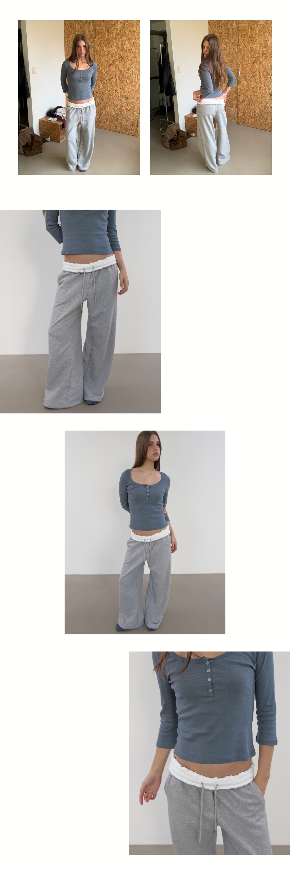 ESSENTIAL FOLD PANTS (MELANGE GREY)