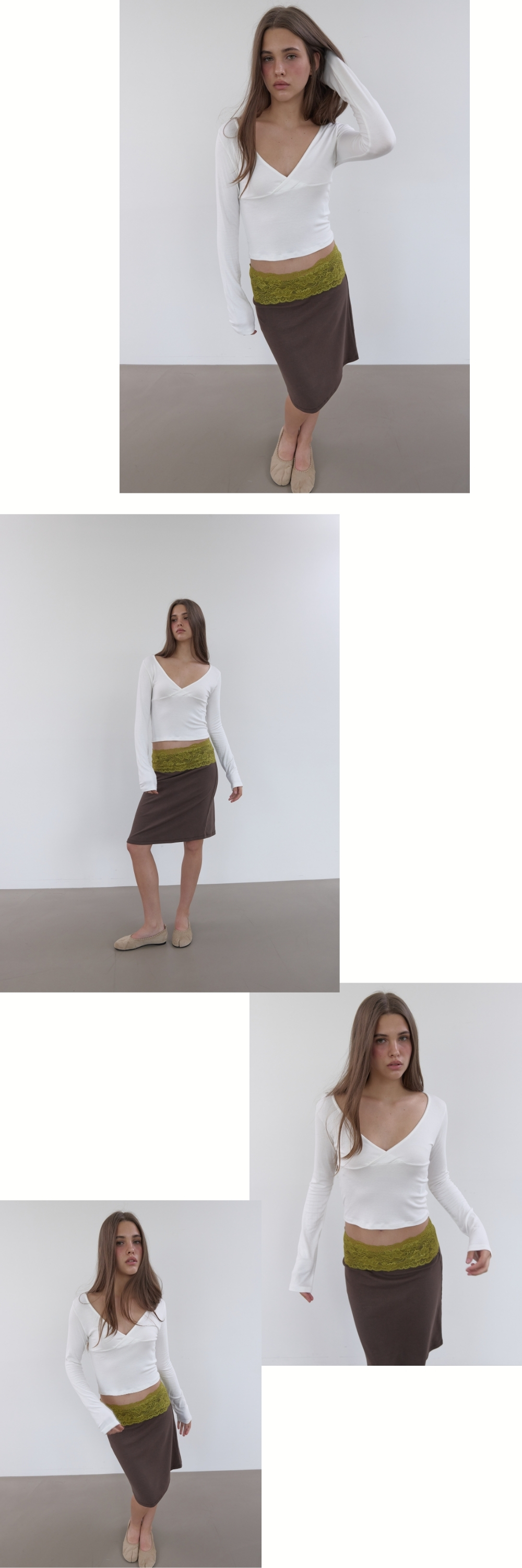LONG SLEEVES WRAP T (IVORY)