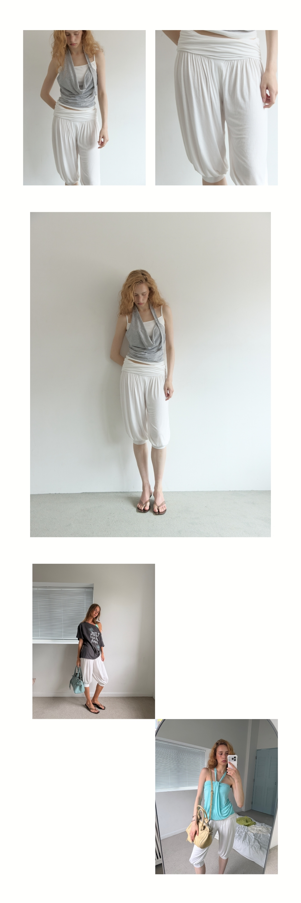 FOLD HAREM PANTS (IVORY)