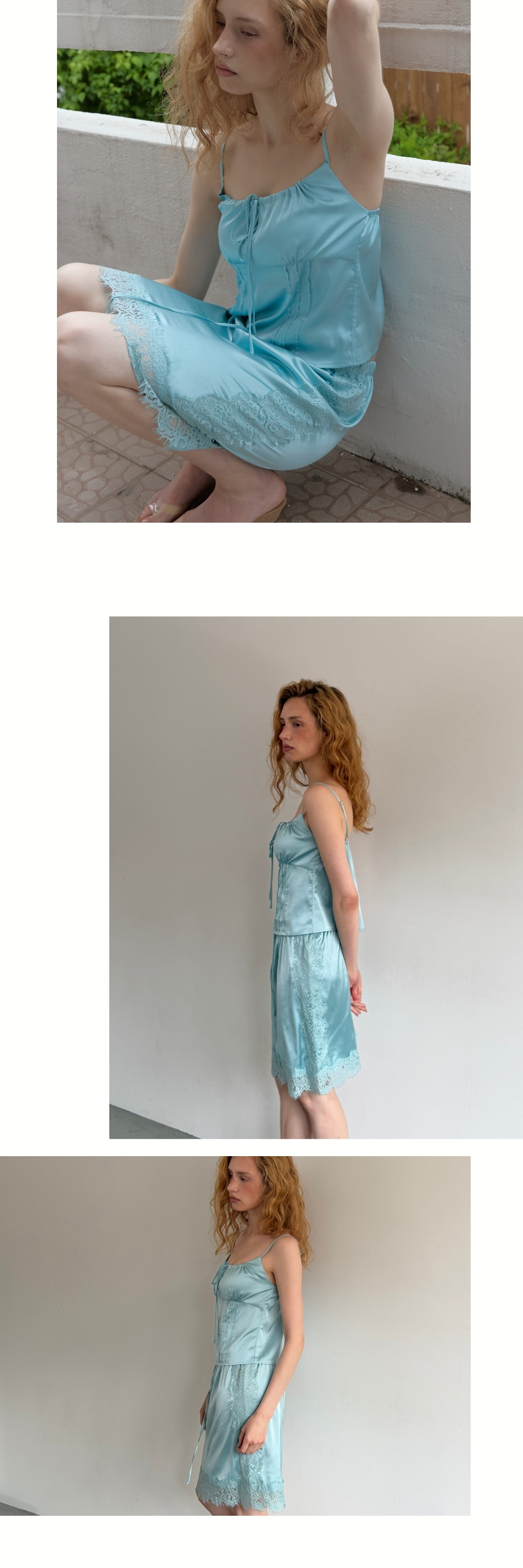 SILK TOUCH LACE SET (MINT)