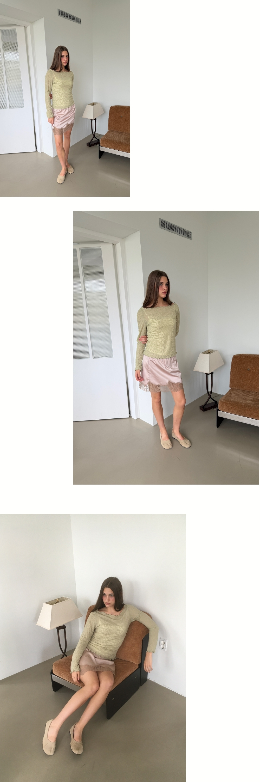 JACQUARD TEXTURE T (LIGHT GREEN)