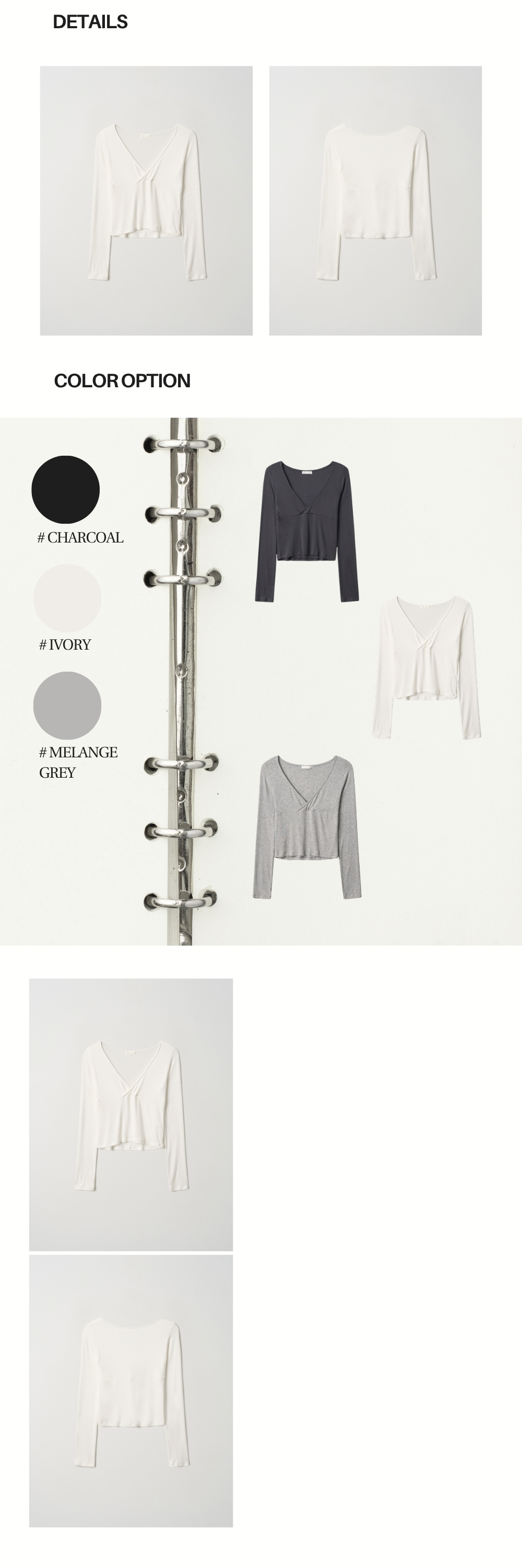 LONG SLEEVES WRAP T (IVORY)