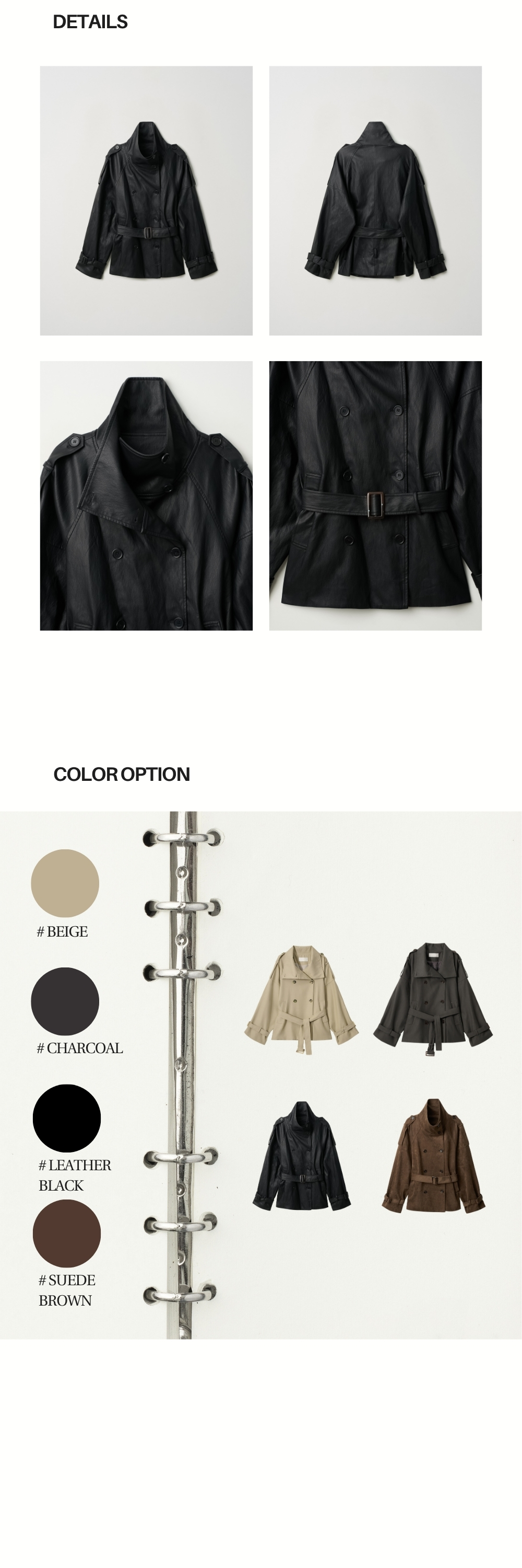 AUTHENTIC TRENCH LEATHER JACKET (BLACK)