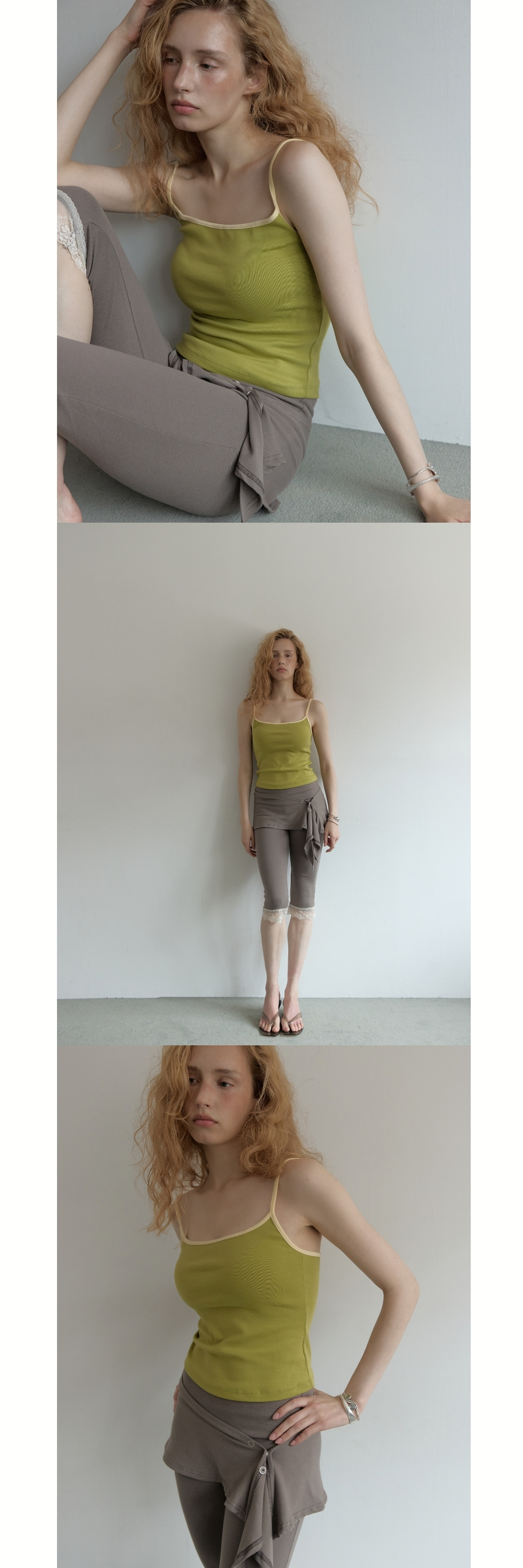 COLOR LINE CAMI (OLIVE)