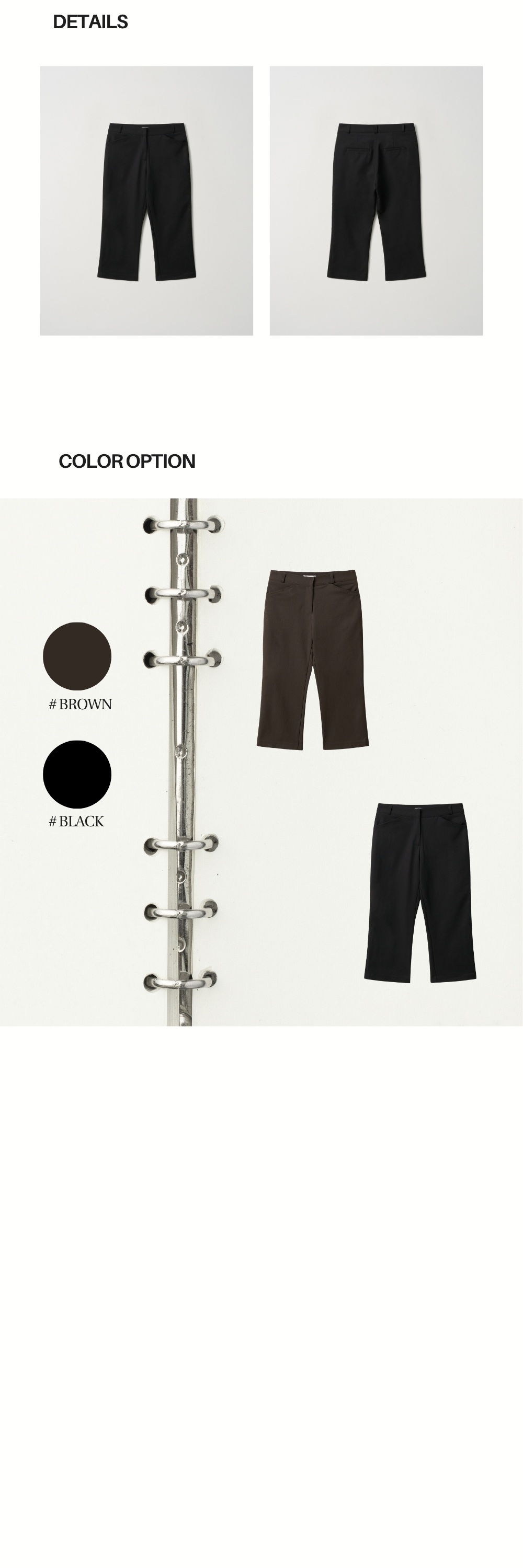 SEMI FLARE CAPRI PANTS (BLACK)
