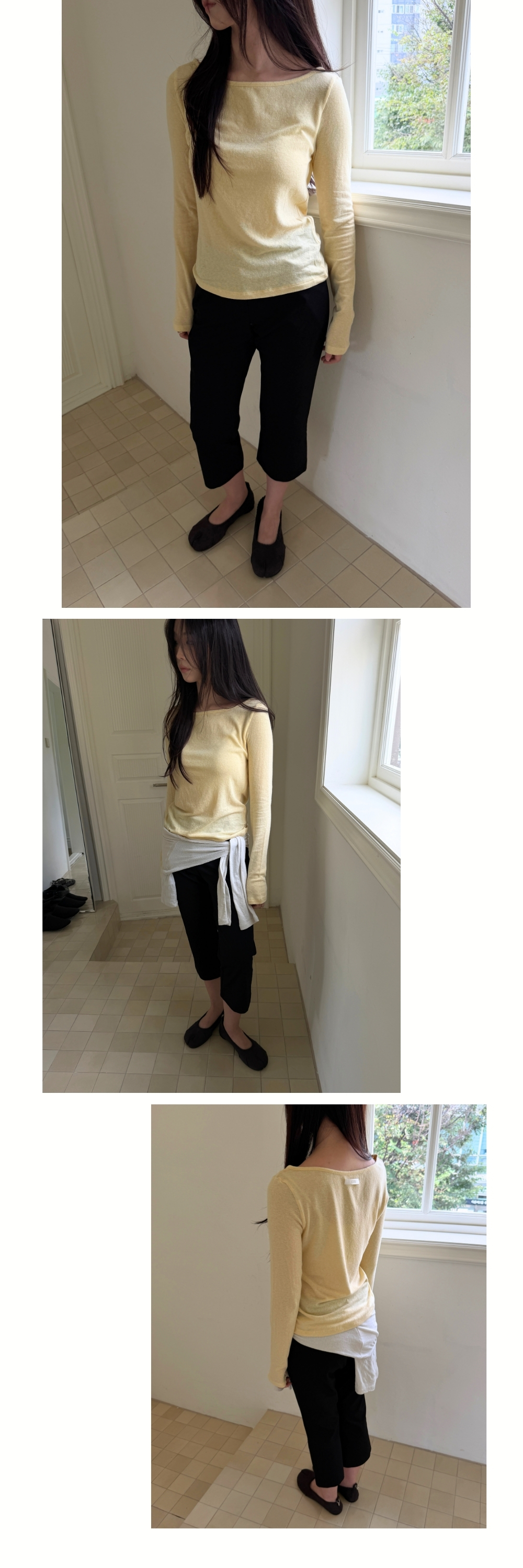 BASIC ANGORA BOAT T (LEMON)