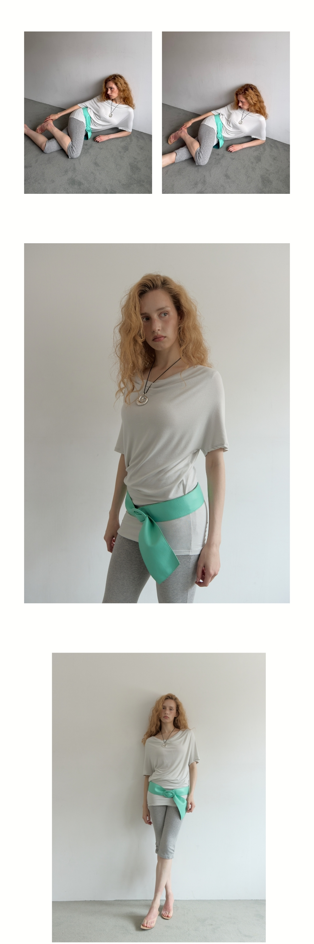 SIENNA LEATHER BELT (MINT)