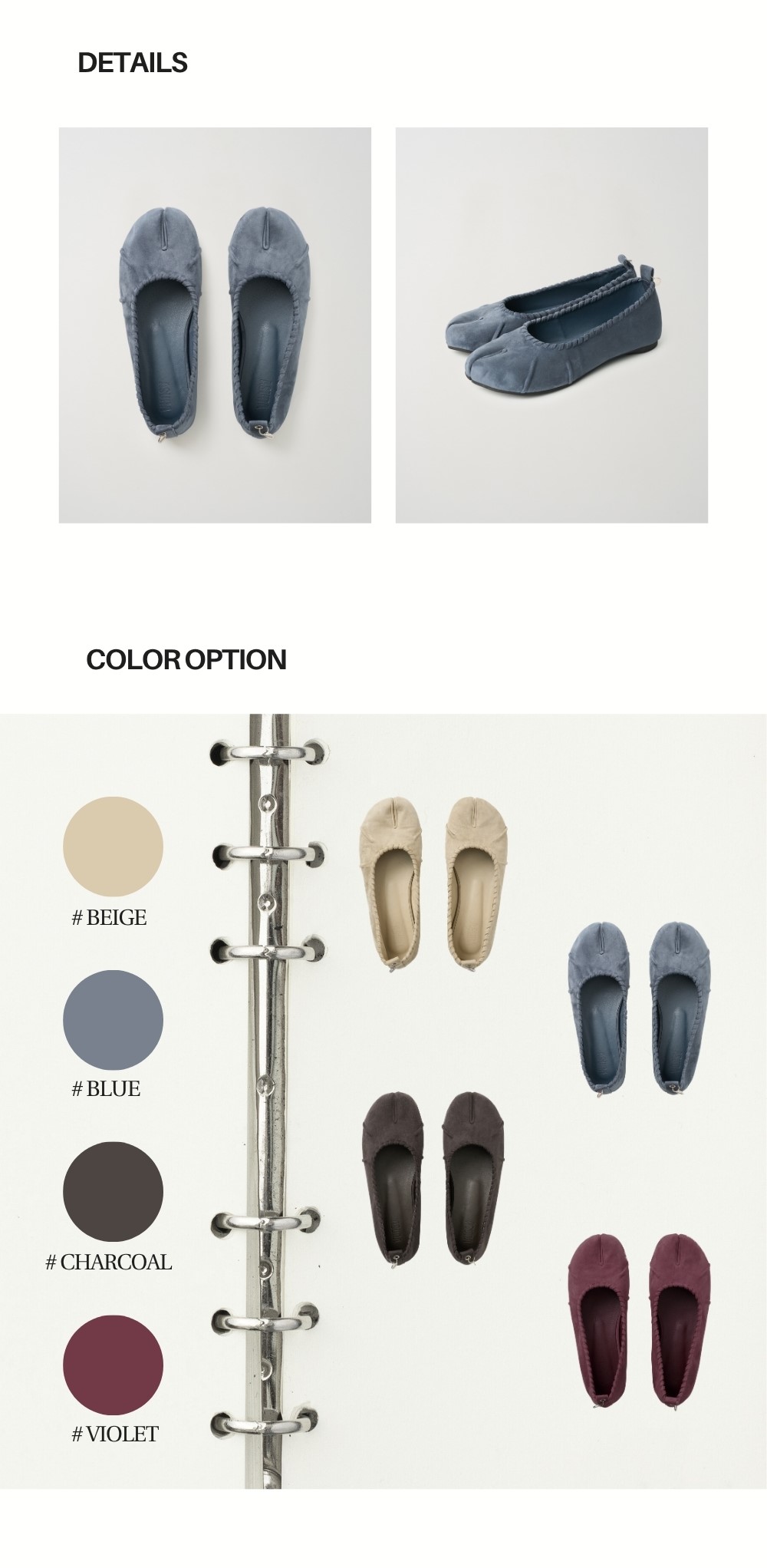 TWIST TABI FLAT (BLUE)