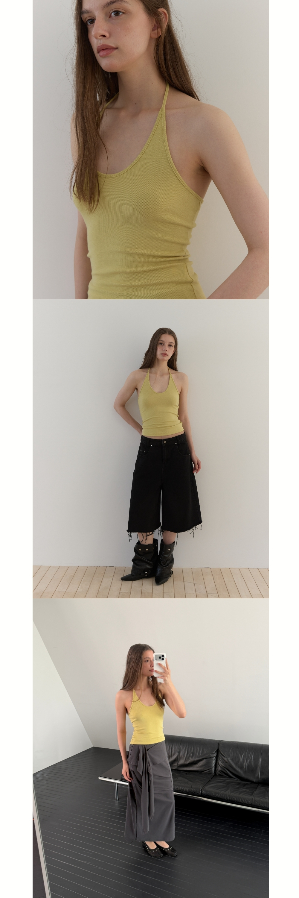 CURVE HALTER SLEEVELESS 2+1