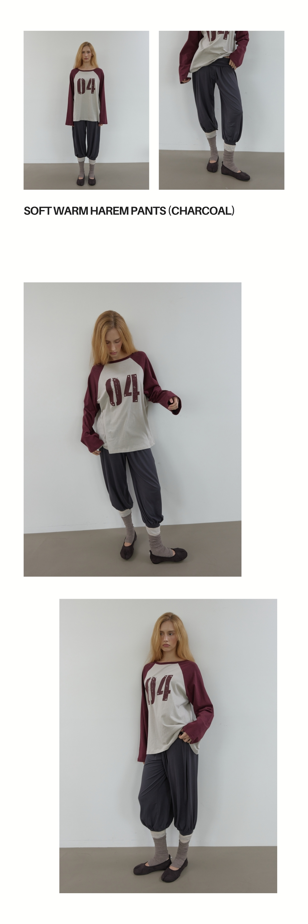 SOFT WARM HAREM PANTS (CHARCOAL)