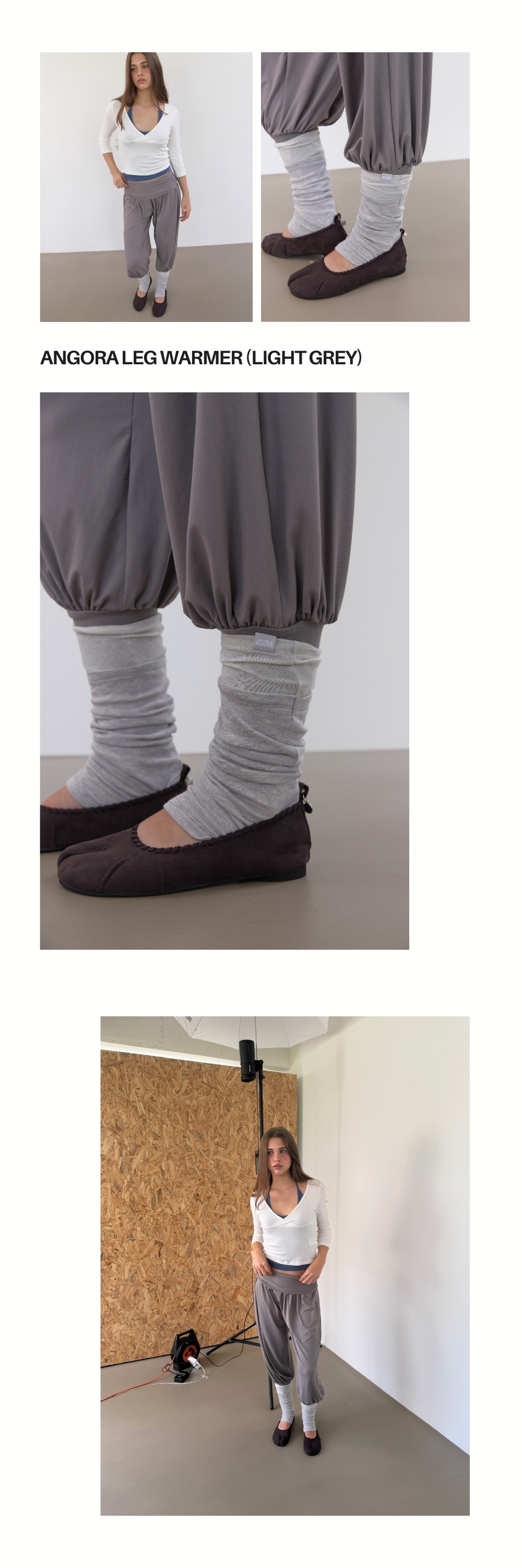 ANGORA LEG WARMER (LIGHT GREY)