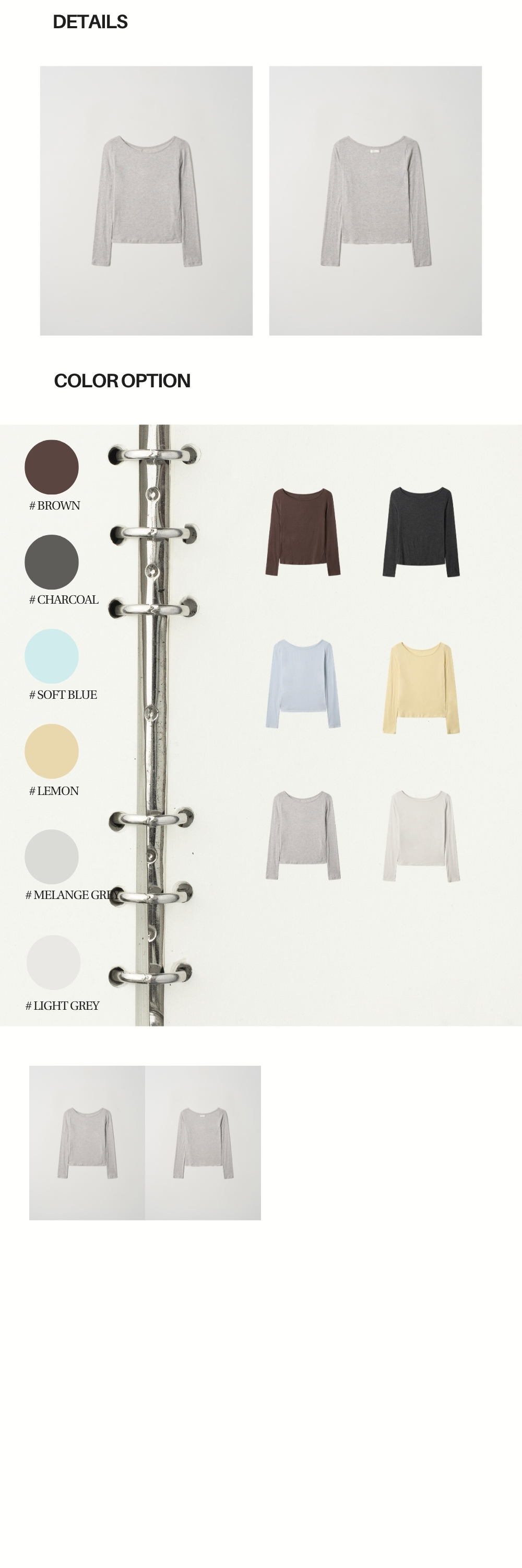 BASIC ANGORA BOAT T (MELANGE GREY)