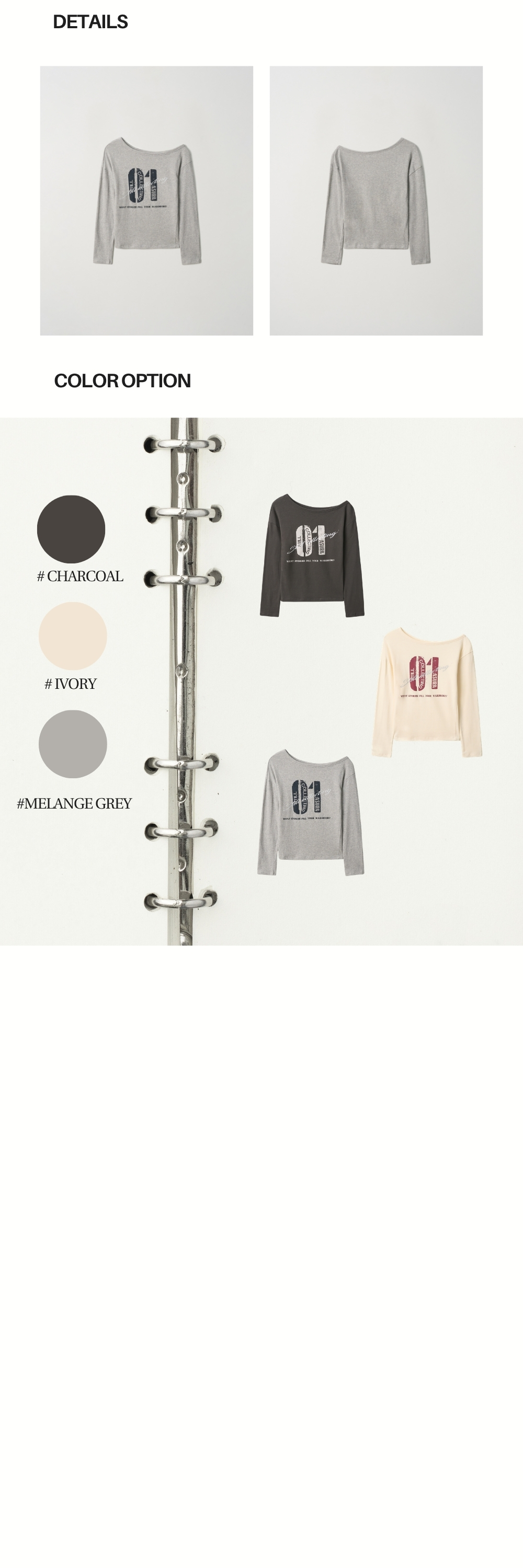 COLLECTING 01 ONE SHOULDER T (MELANGE GREY)