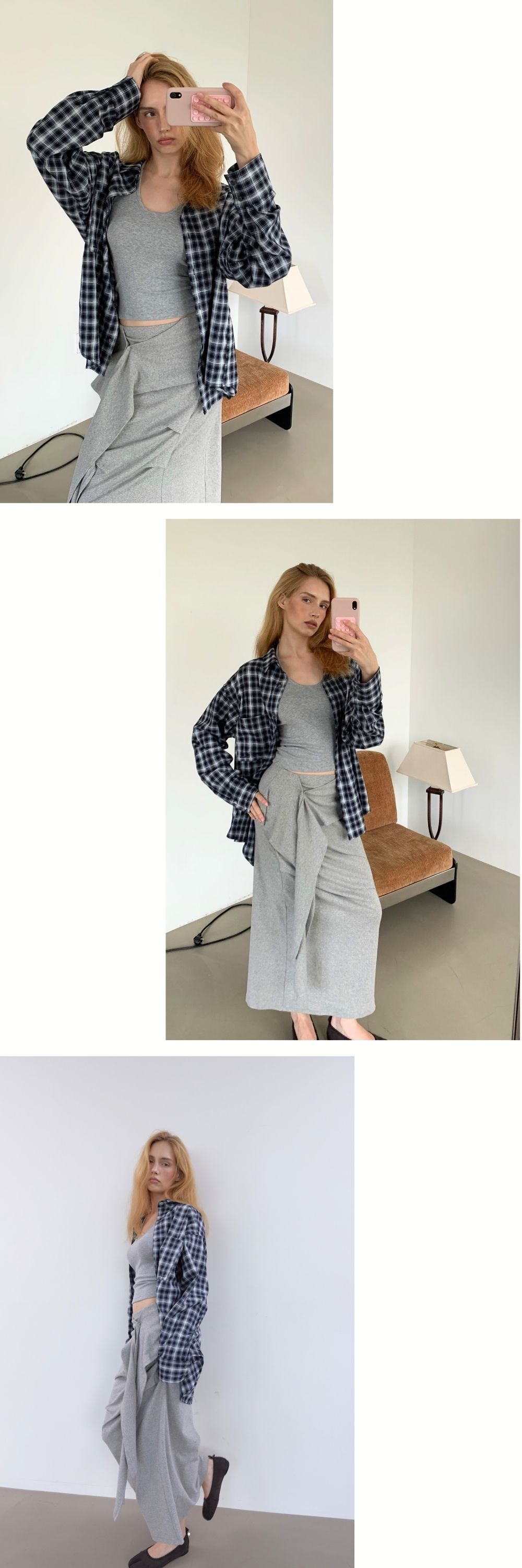 CLASSIC CHECK SHIRT (BOXI-NAVY)