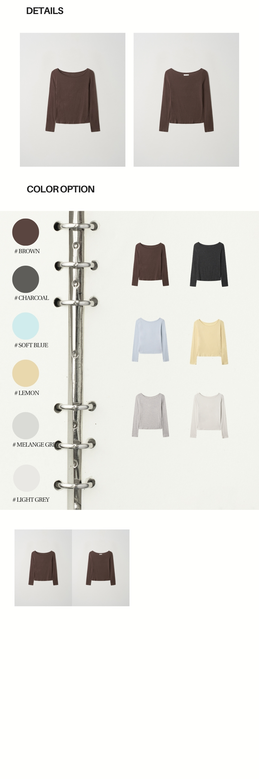 BASIC ANGORA BOAT T (BROWN)