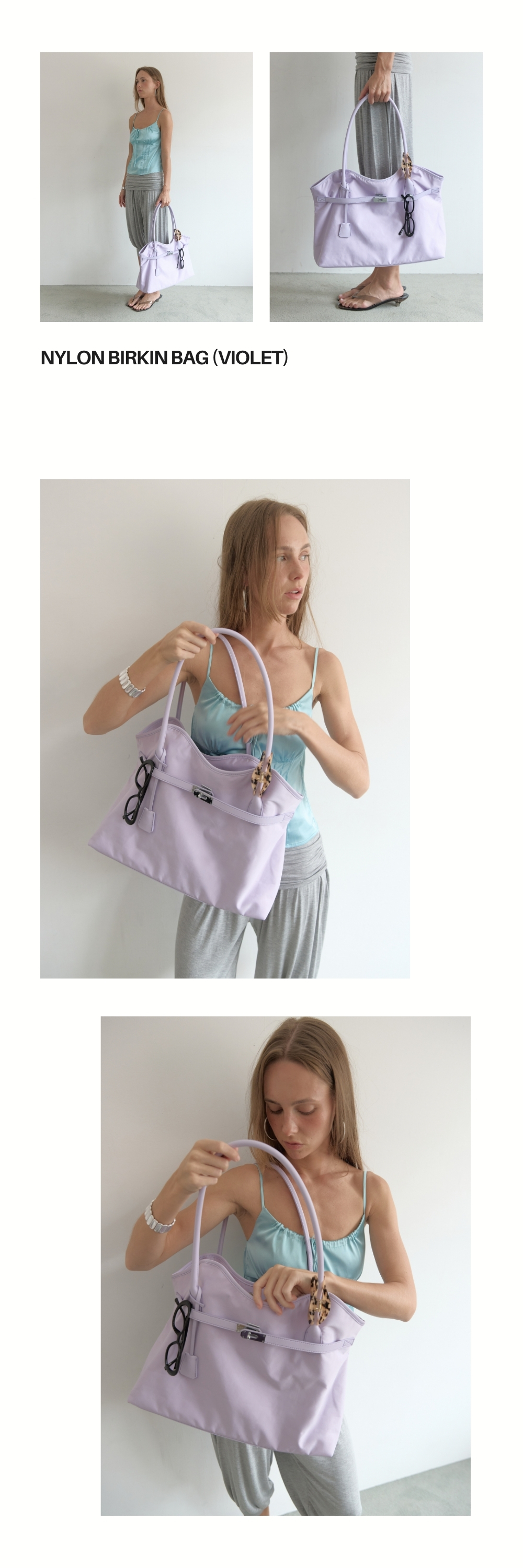 NYLON BIRKIN BAG (VIOLET) (6.15 PRE-ORDER DELIVERY)