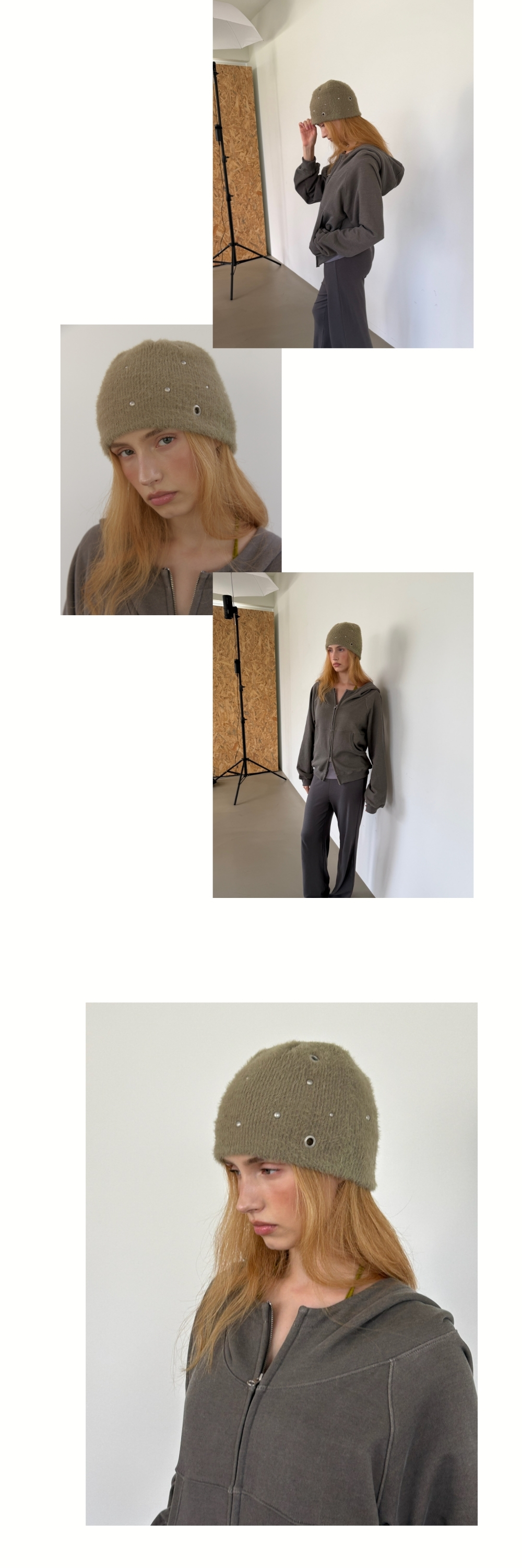 GALAXY KNIT BEANIE (SOFT KHAKI)
