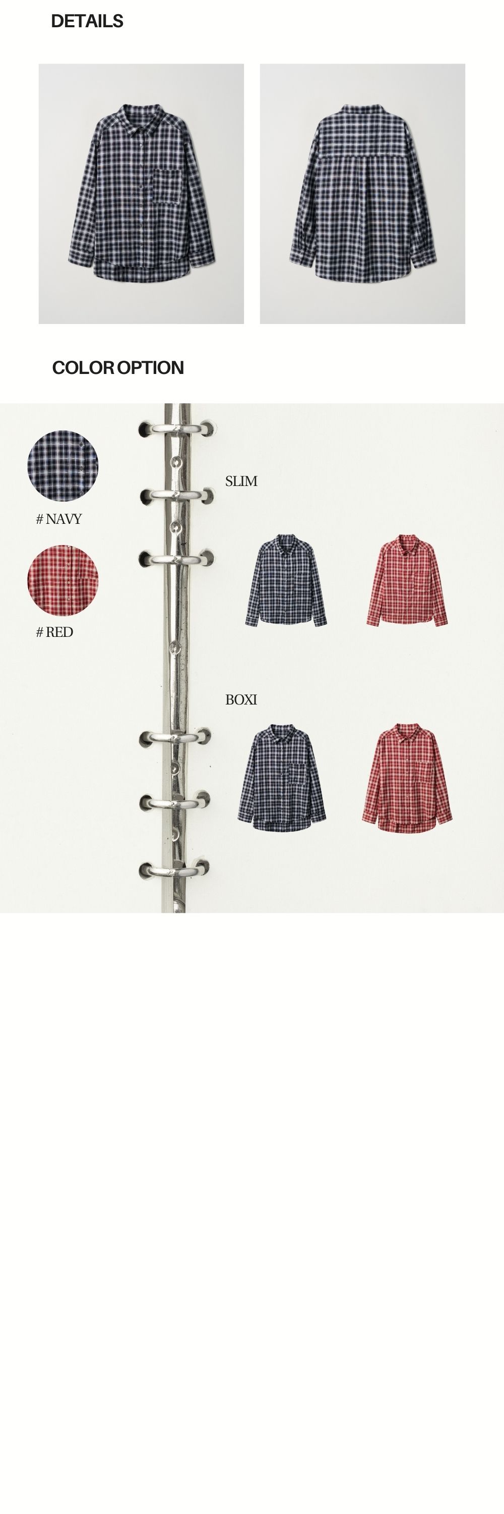 CLASSIC CHECK SHIRT (BOXI-NAVY)