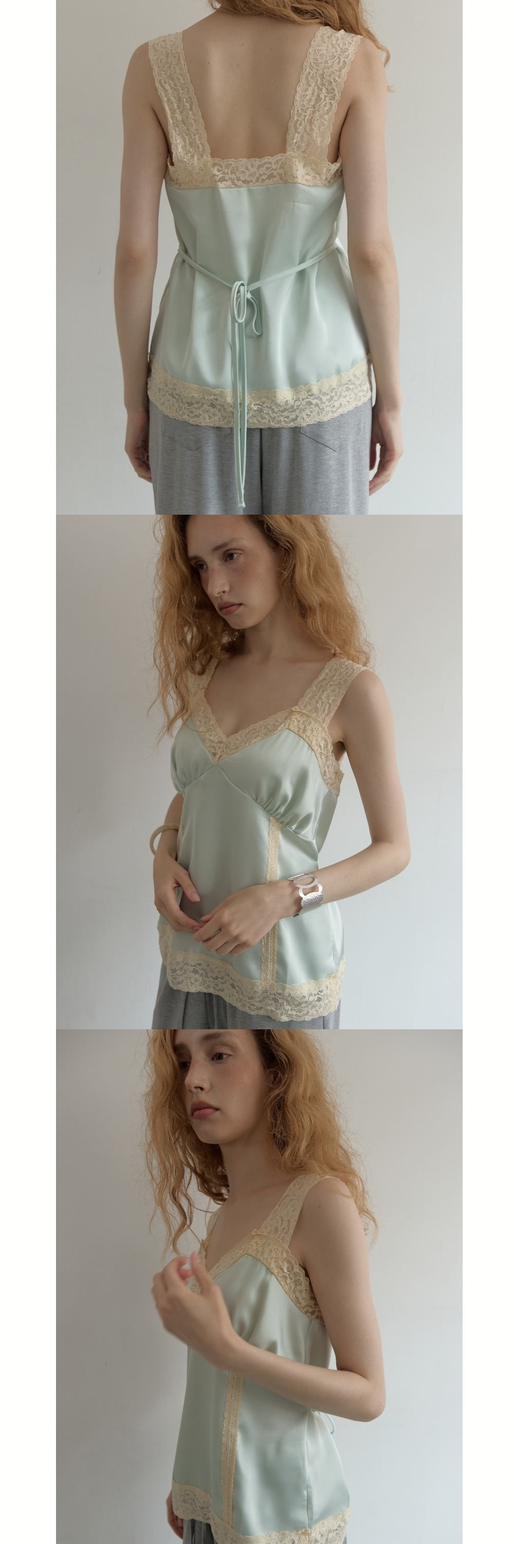 MOON SATIN TOP (MINT)