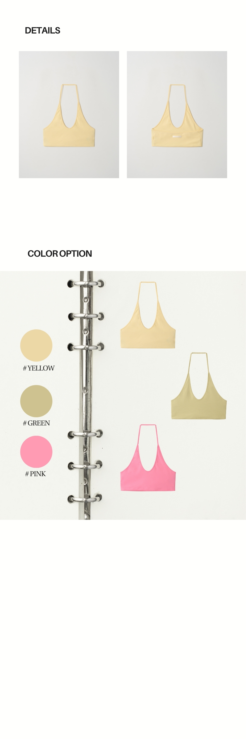 HALTER SHORT TOP (YELLOW)