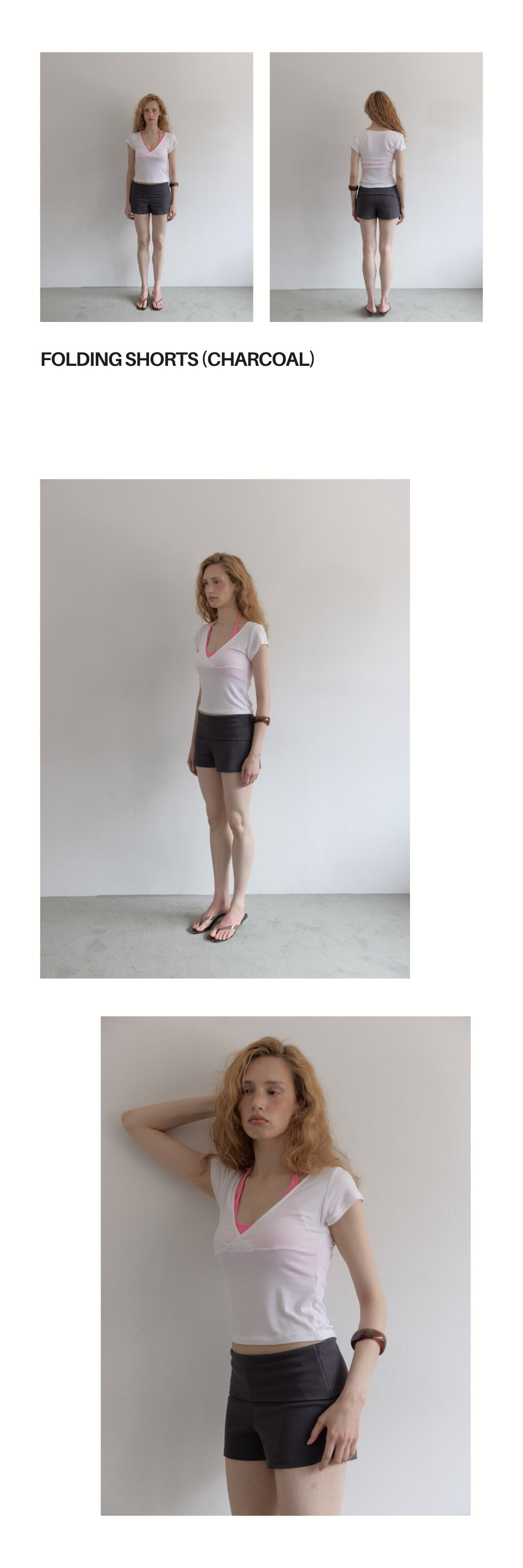 FOLDING SHORTS (CHARCOAL)
