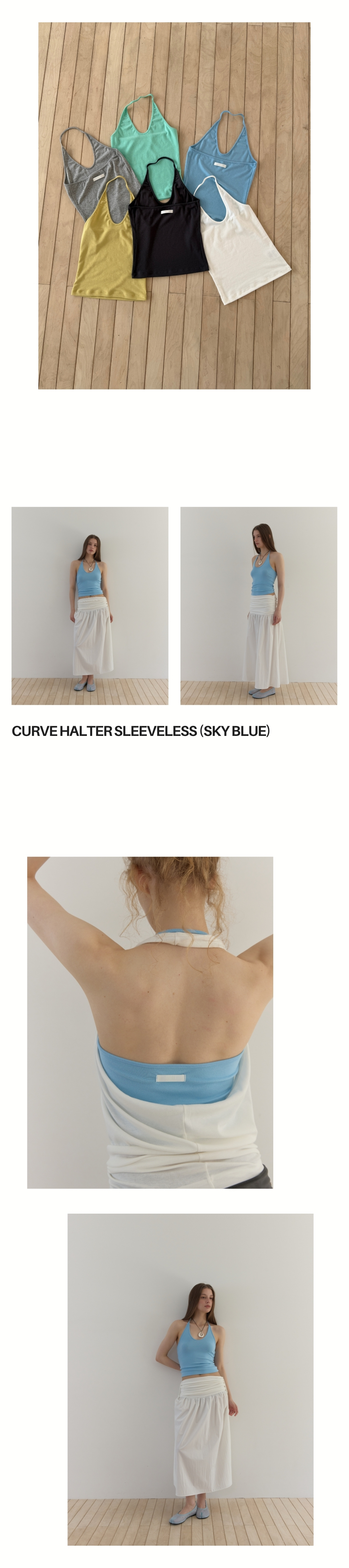 CURVE HALTER SLEEVELESS 2+1