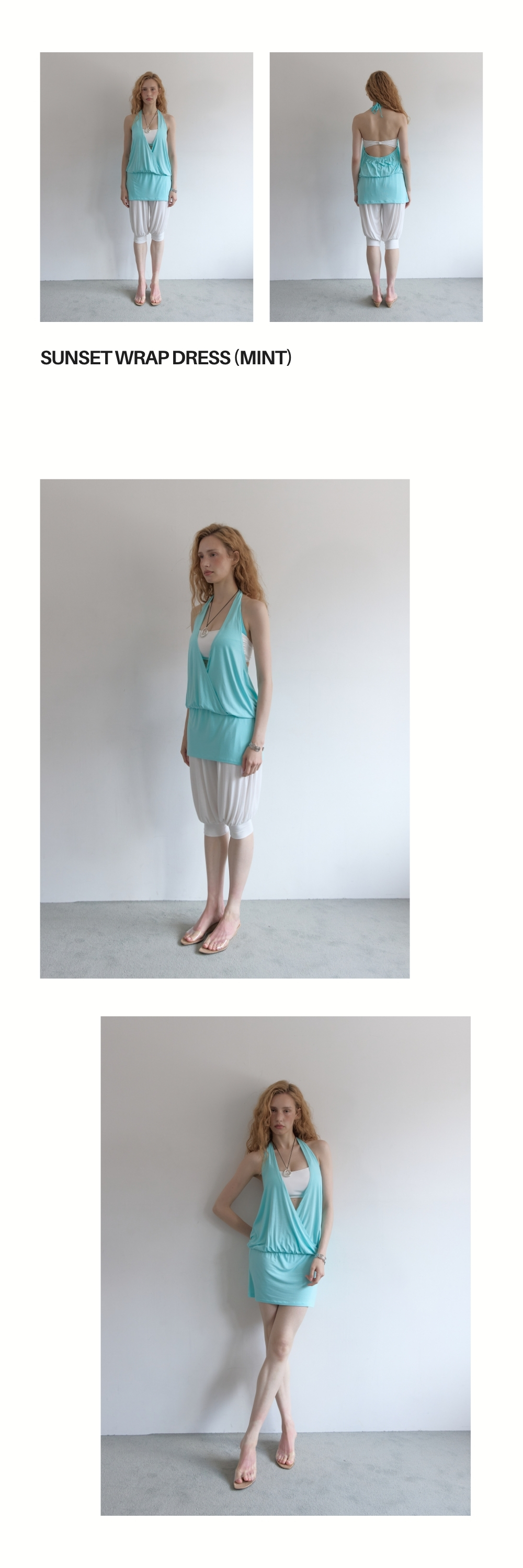SUNSET WRAP DRESS (MINT)
