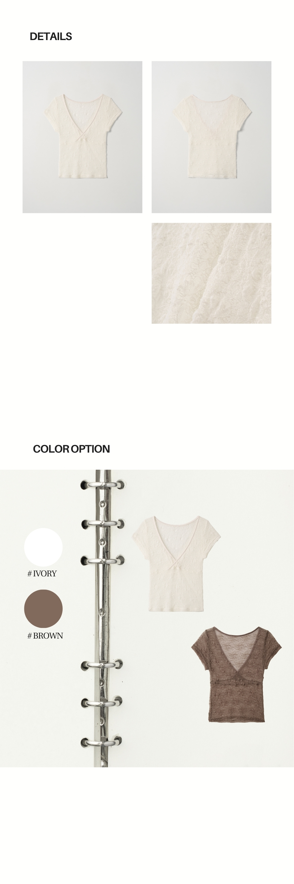 SHEER WRAP T (IVORY)