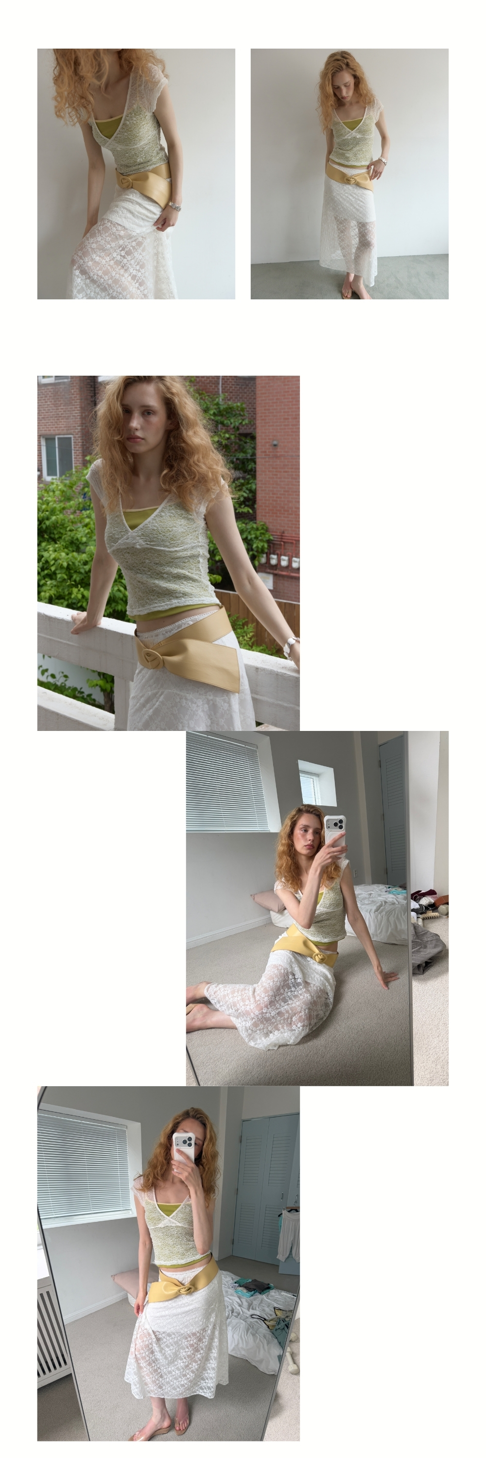 SIENNA LEATHER BELT (YELLOW)