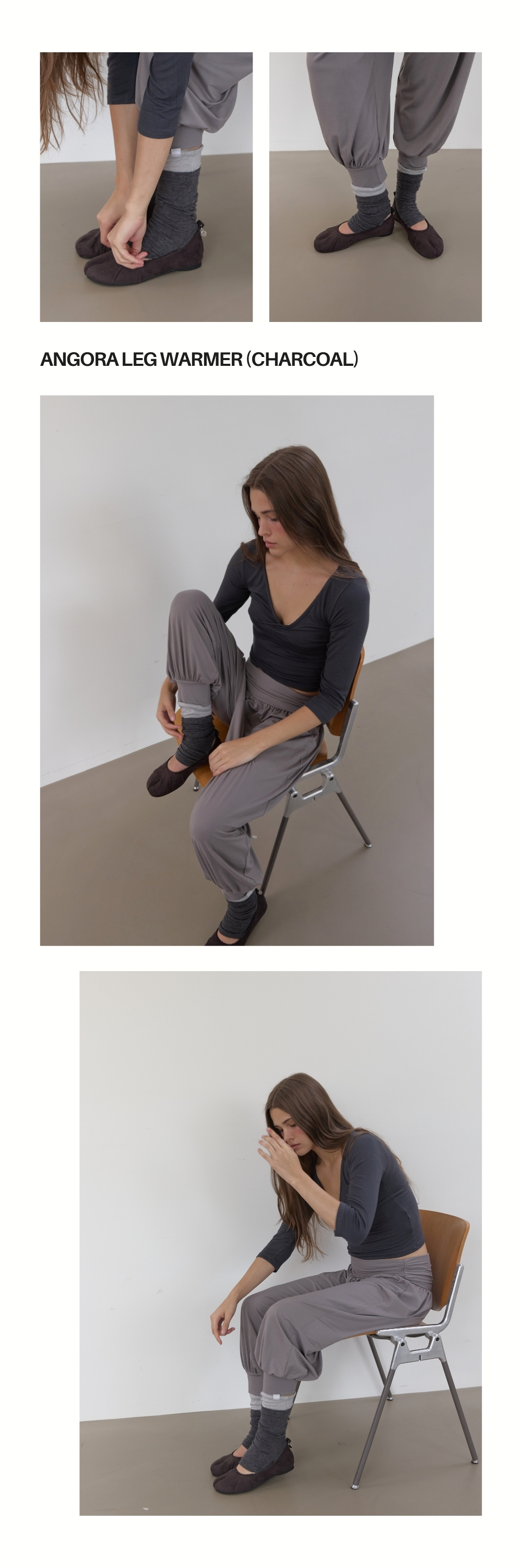 ANGORA LEG WARMER (CHARCOAL)