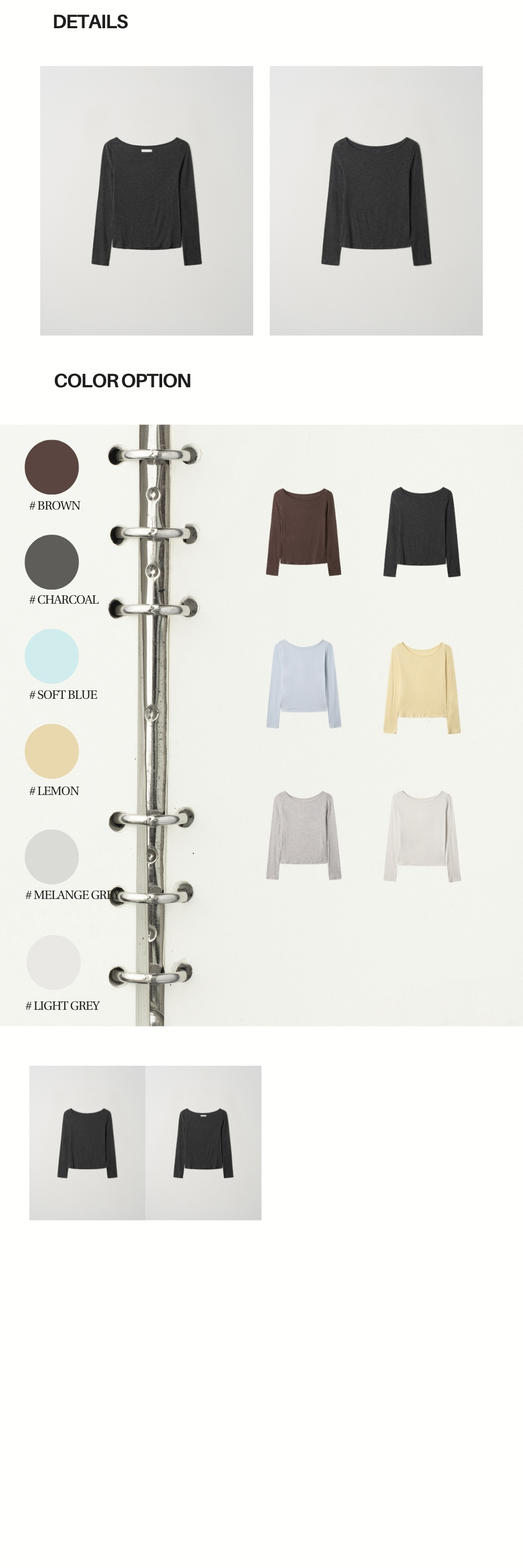 BASIC ANGORA BOAT T (CHARCOAL)