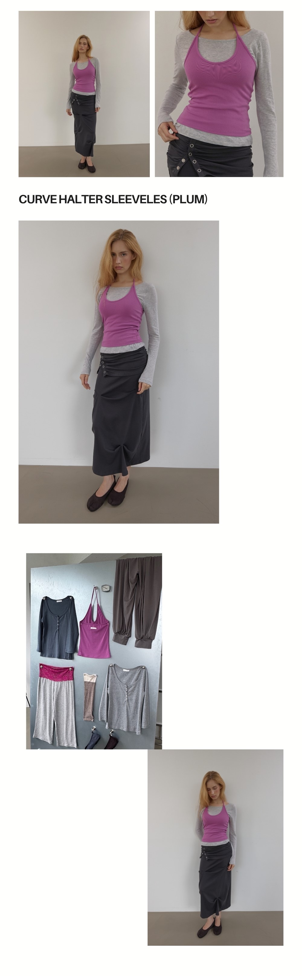 CURVE HALTER SLEEVELESS 2+1