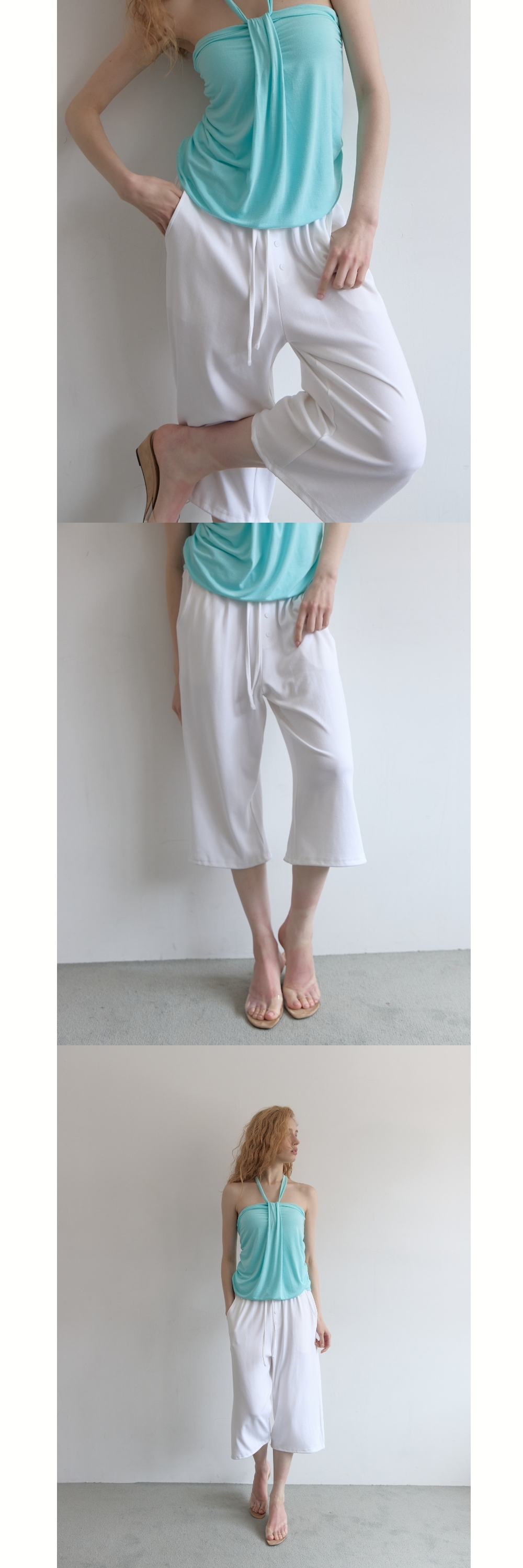 LAZY SWEAT PANTS - SHORT (WHITE)