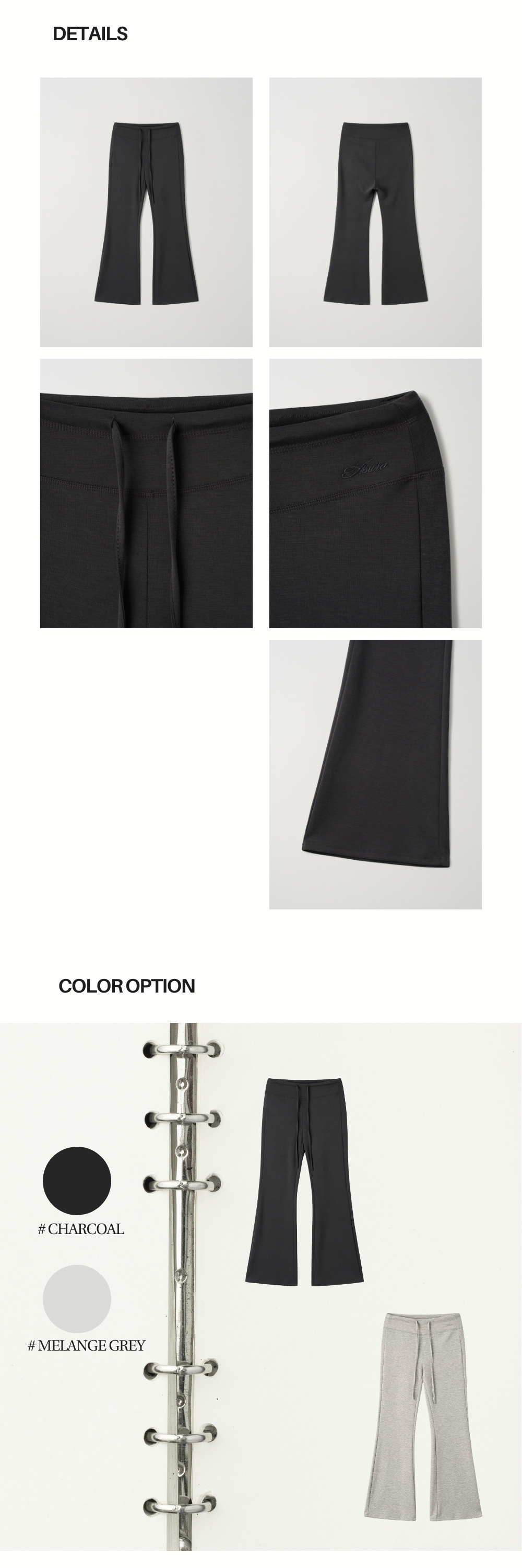 RELAXED BOOTCUT PANTS (CHARCOAL)