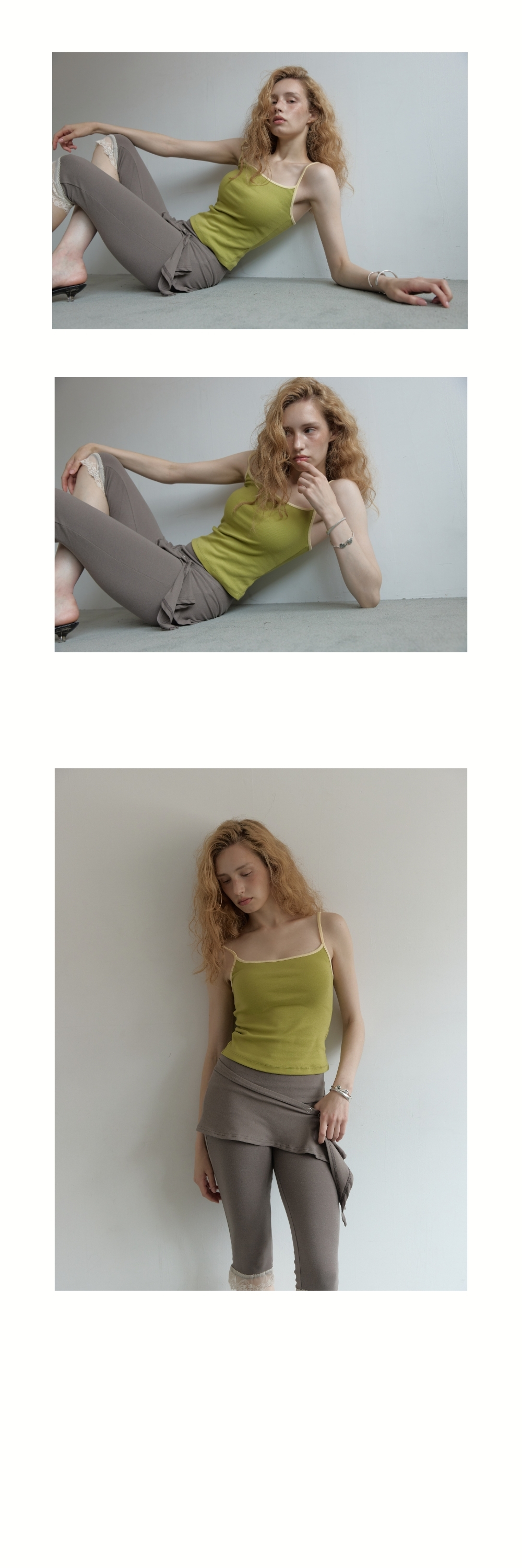 COLOR LINE CAMI (OLIVE)