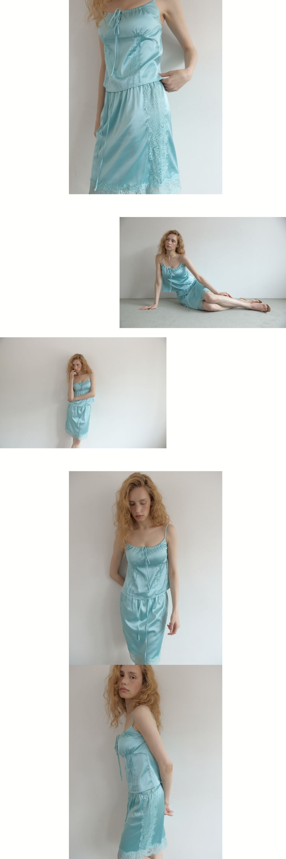 SILK TOUCH LACE SET (MINT)