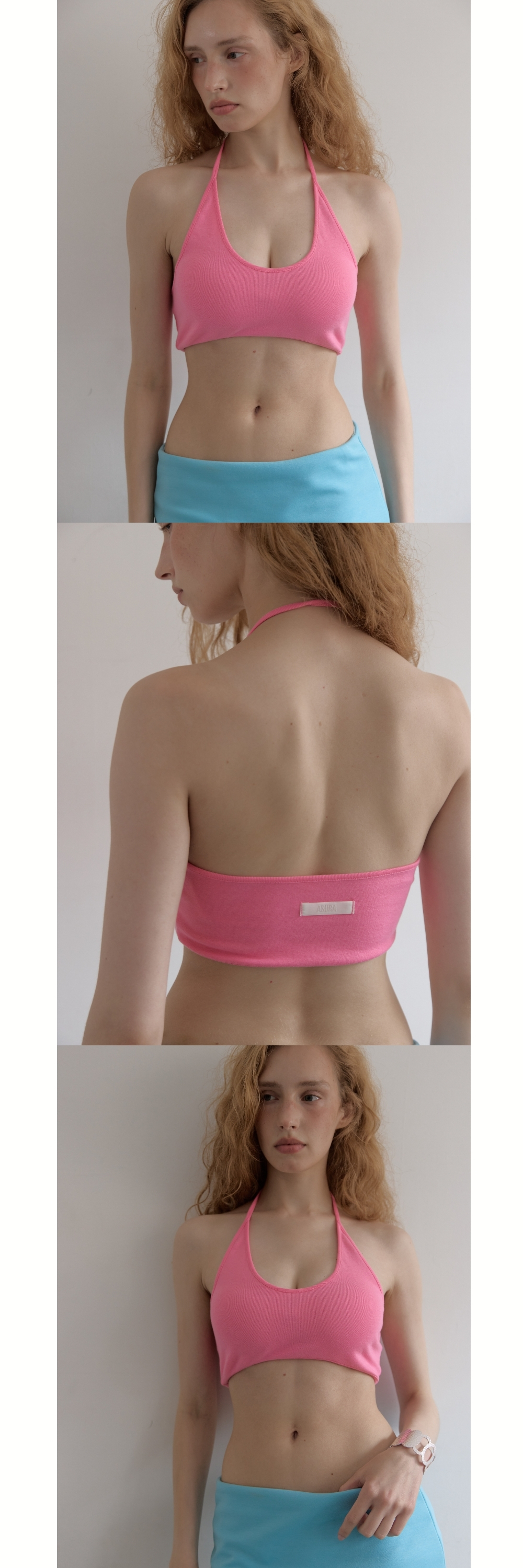 HALTER SHORT TOP (PINK)