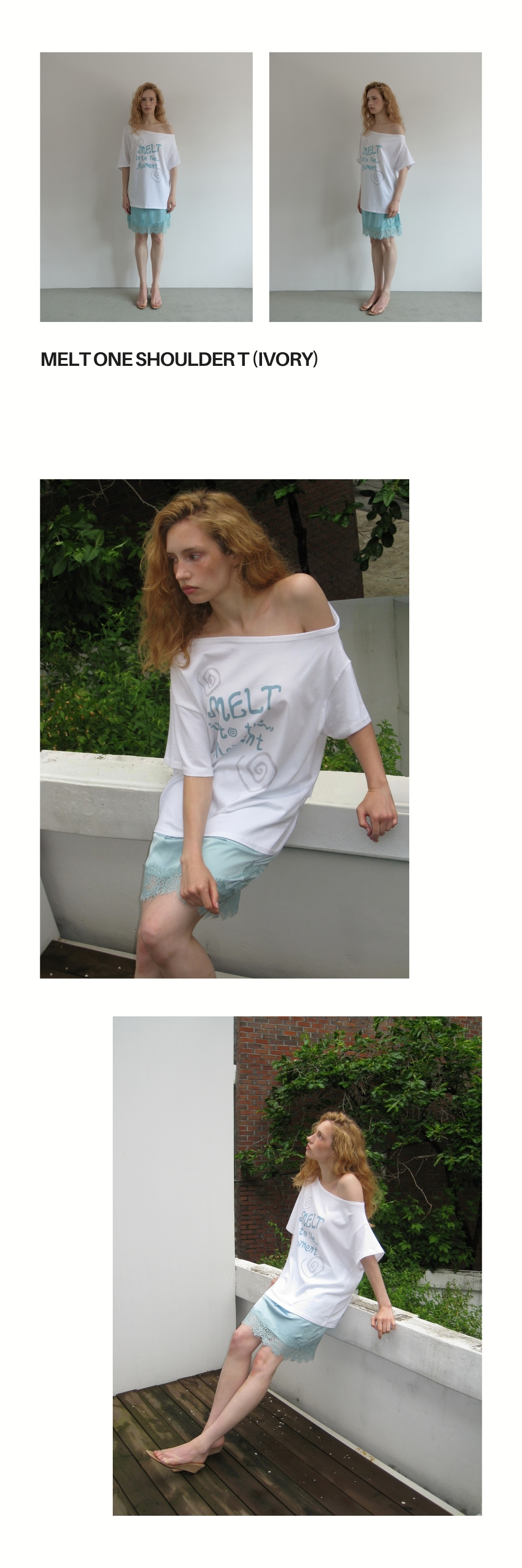 MELT ONE SHOULDER T (IVORY)