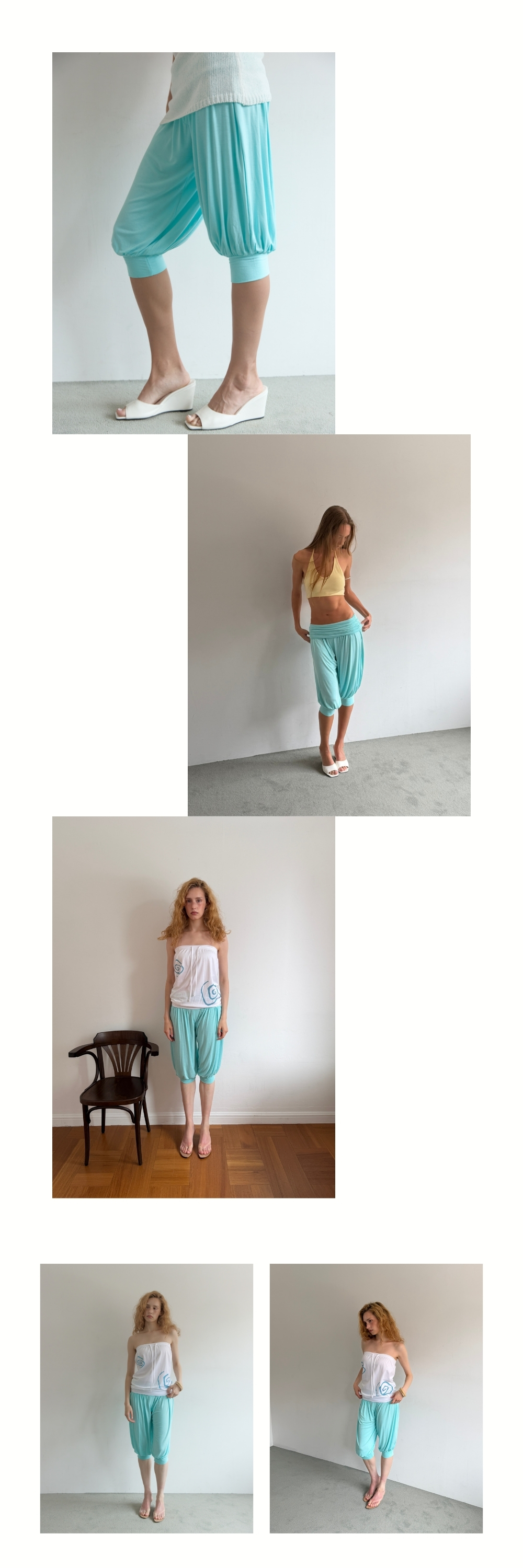 FOLD HAREM PANTS (MINT)