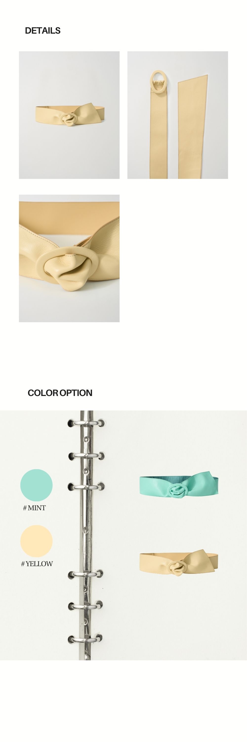 SIENNA LEATHER BELT (YELLOW)