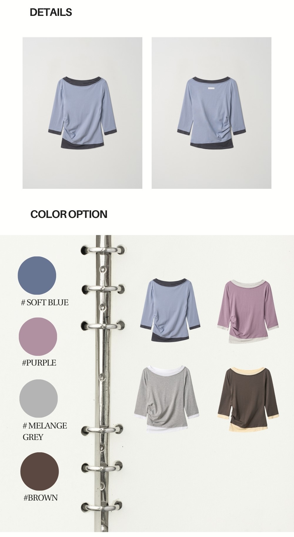 SIDE TUCK T (SOFT BLUE)