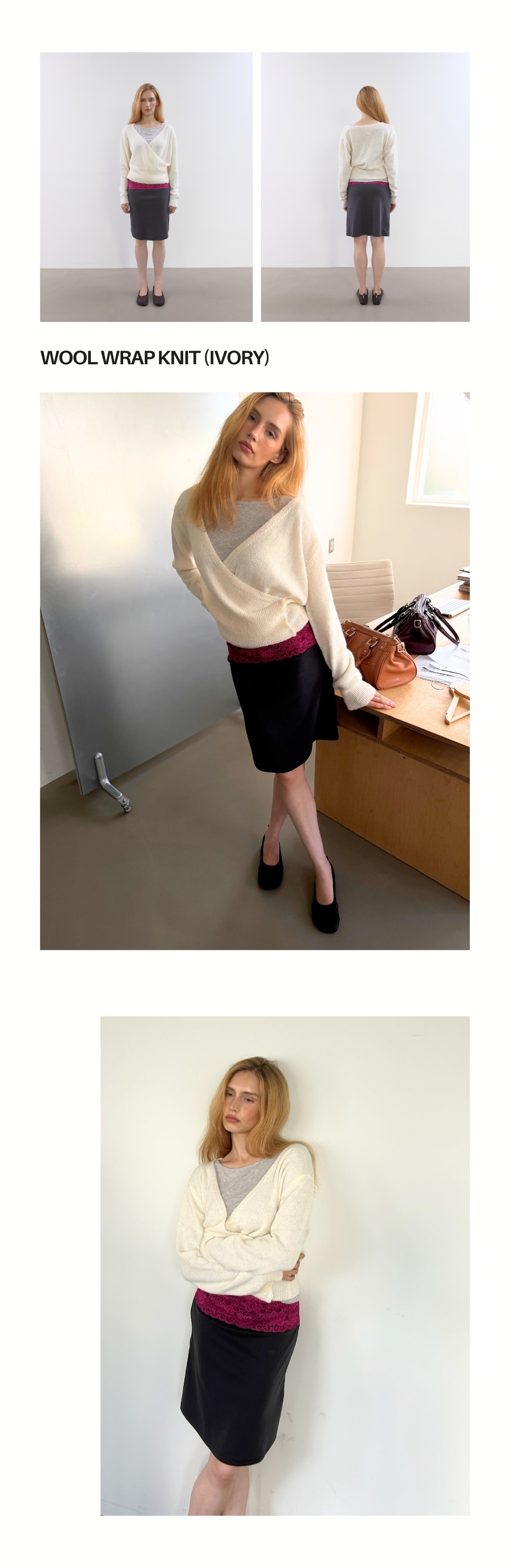 WOOL WRAP KNIT (IVORY)