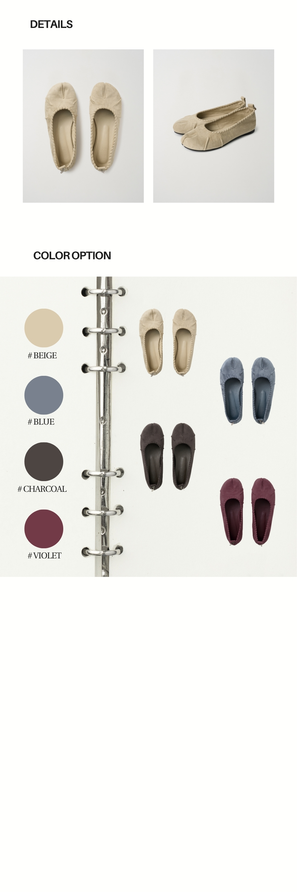 TWIST TABI FLAT (BEIGE)