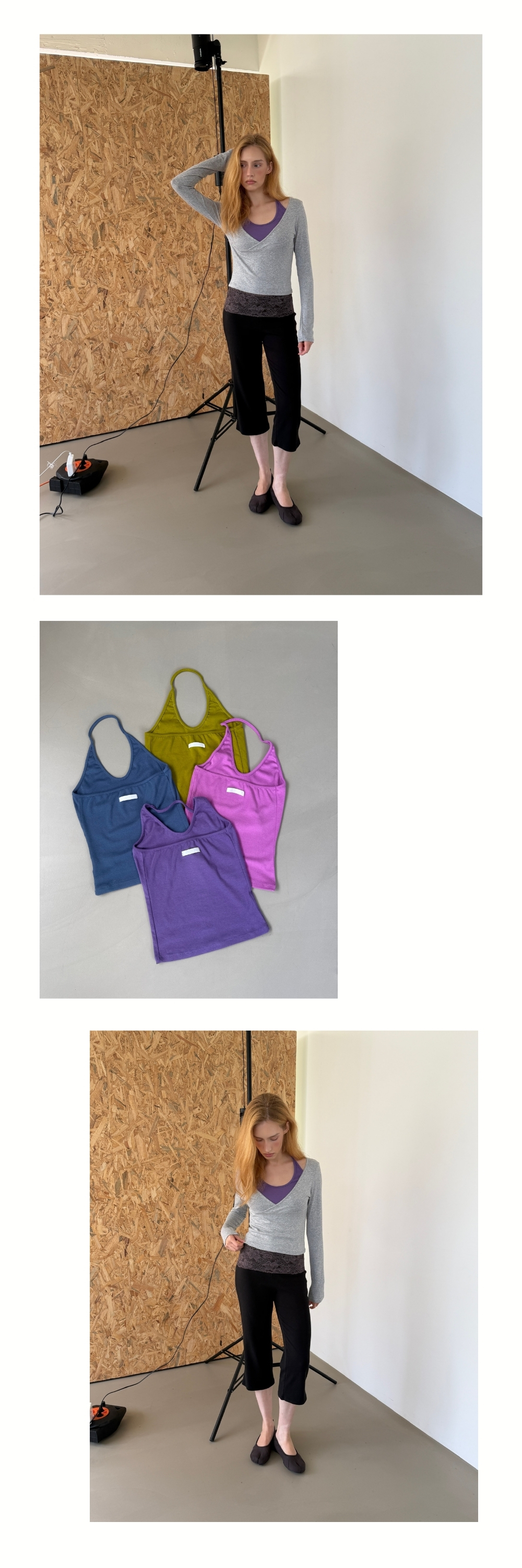 CURVE HALTER SLEEVELESS (PURPLE)