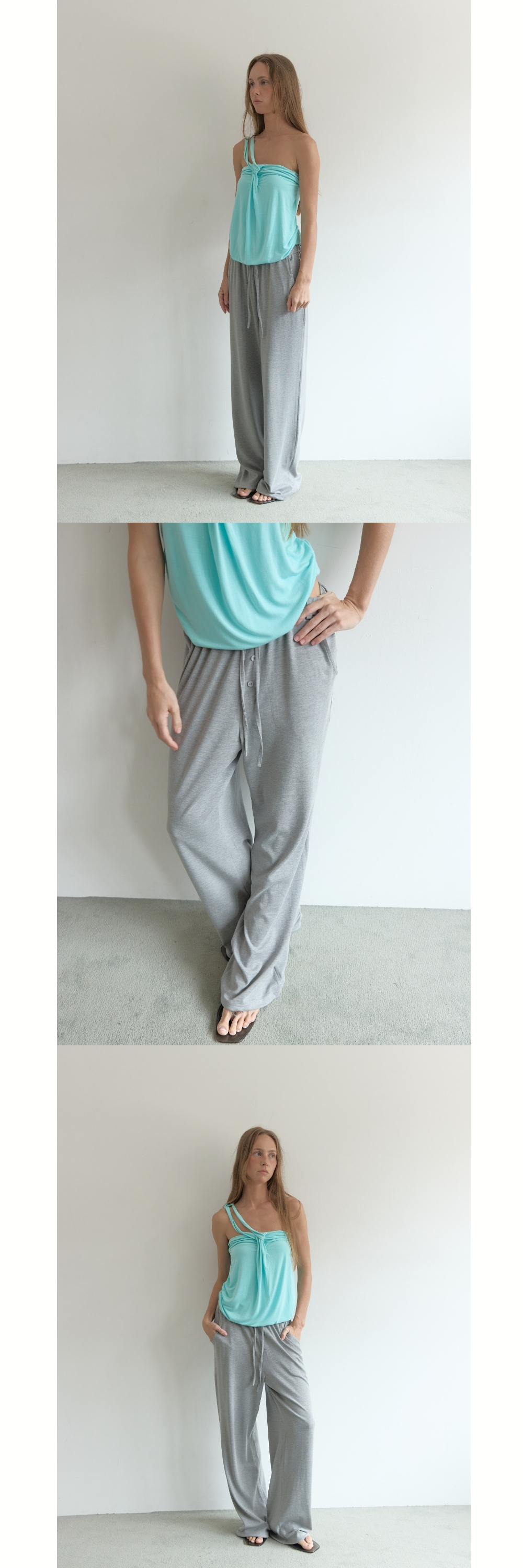 LAZY SWEAT PANTS - LONG (MELANGE GREY)