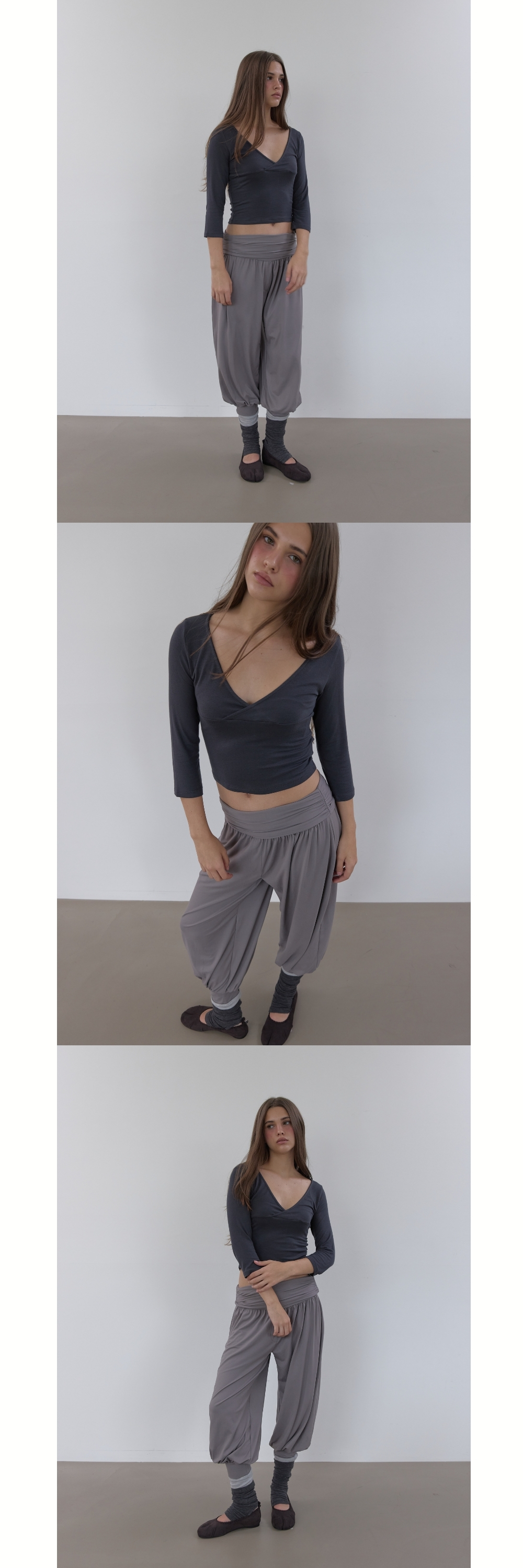 SOFT WARM HAREM PANTS (GREY BEIGE)