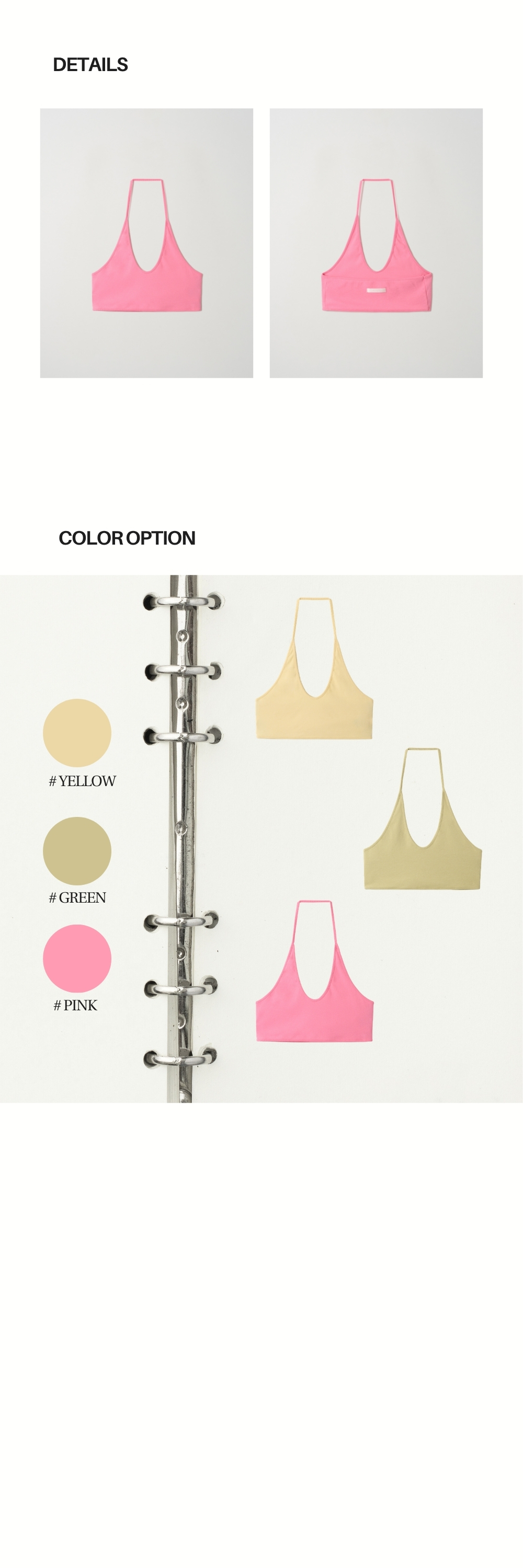 HALTER SHORT TOP (PINK)