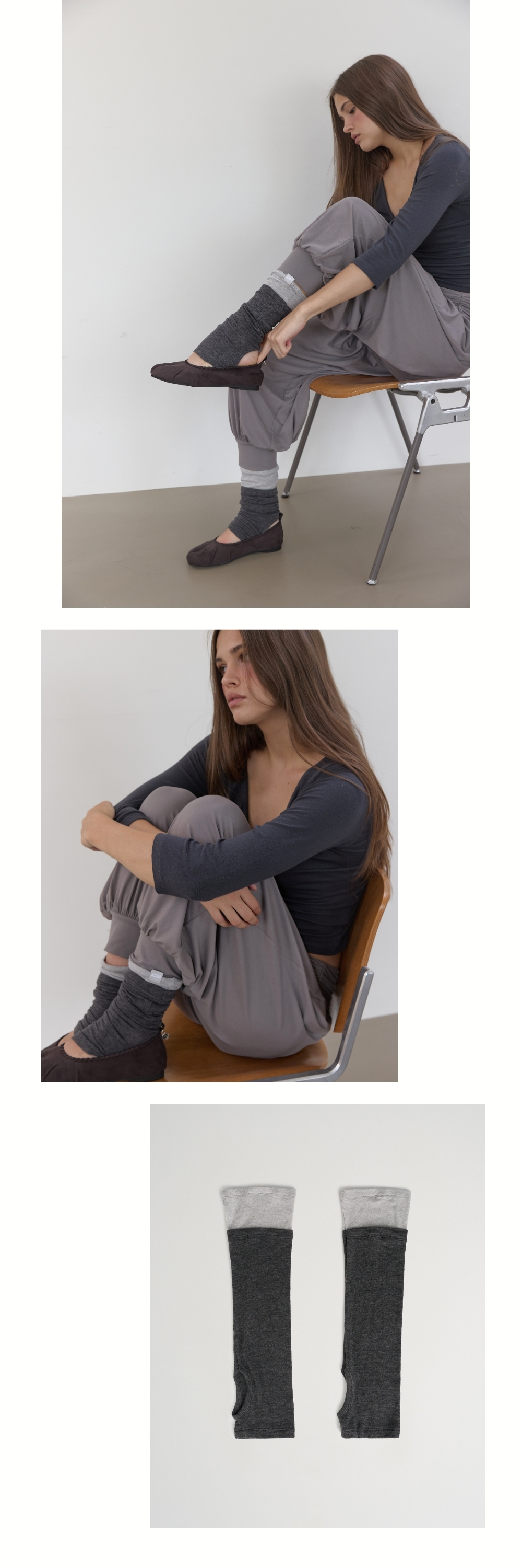 ANGORA LEG WARMER (CHARCOAL)