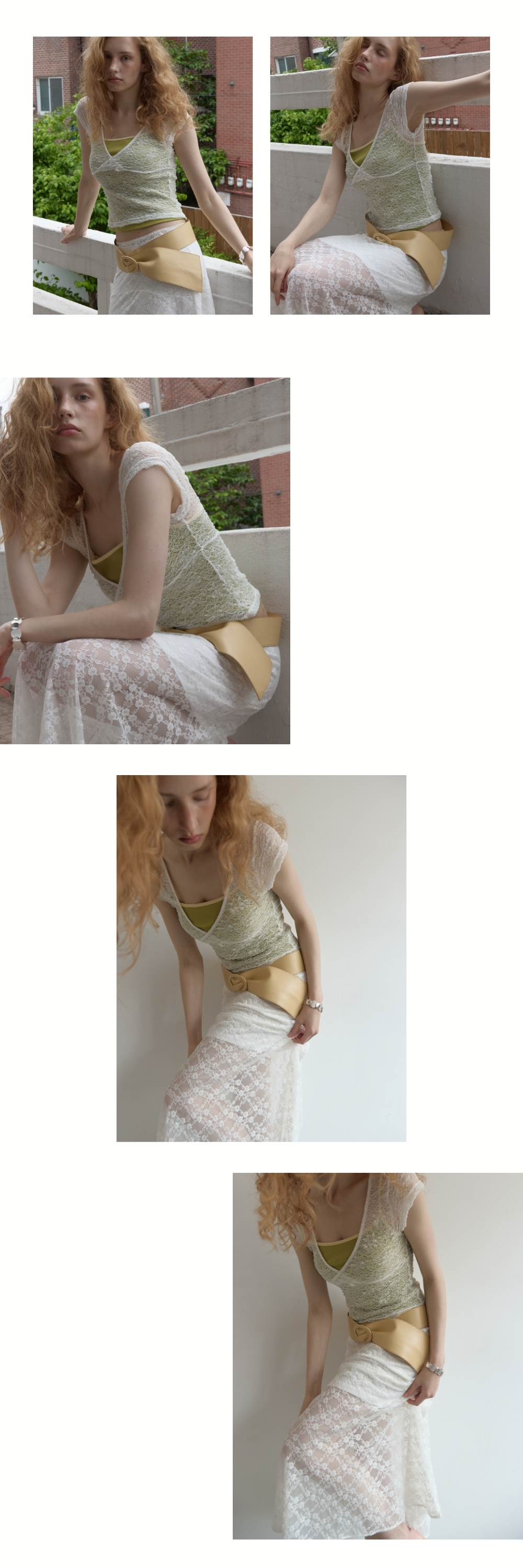 SHEER FLOW LACE SKIRT (IVORY)